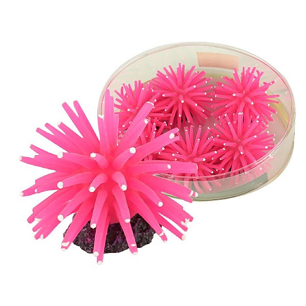ENFEITE DE SILICONE SOMA ANEMONA SHORT ROSA  4,5 CM (6 UN)