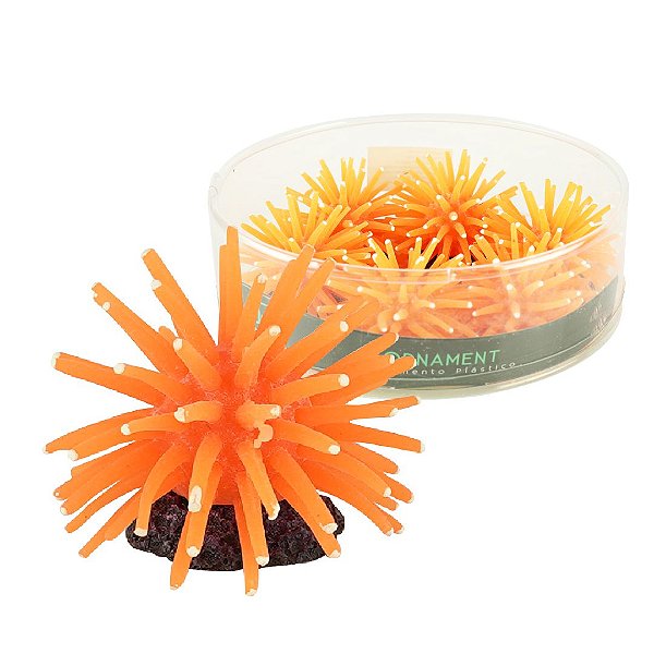 ENFEITE DE SILICONE SOMA ANEMONA SHORT LARANJA  4,5 CM (6 UN)