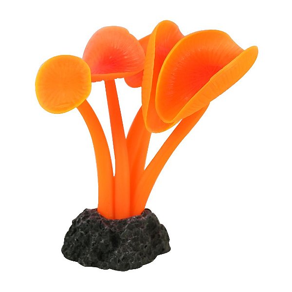 ENFEITE DE SILICONE SOMA CORAL MUSHROOM LONG STEM VERMELHO