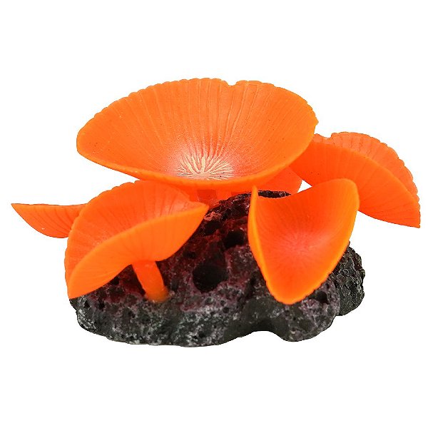 ENFEITE DE SILICONE SOMA CORAL MUSHROOM GIANT VERMELHO