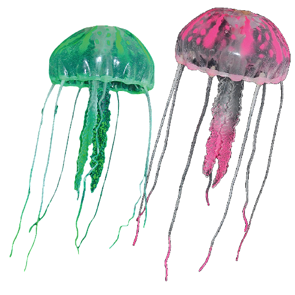 ENFEITE DE SILICONE SOMA JELLYFISH COMBO ROSA / VERDE (MD/PQ)