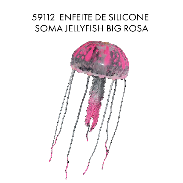 ENFEITE DE SILICONE SOMA JELLYFISH BIG BRANCA