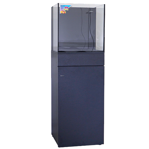 AQUARIO MARINHO BOYU COM SUMP  TRASEIRO/MOVEL HA- 450A 80L PRETO 127V