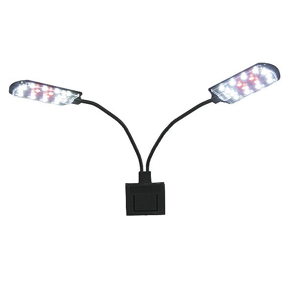 Luminária Led Soma X7 Preta (15w) Led Branco/vermelho 127v