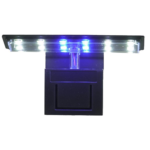 LUMINARIA LED SOMA X 3 PRETA (5W) LED BRANCO/AZUL AUTOVOLT