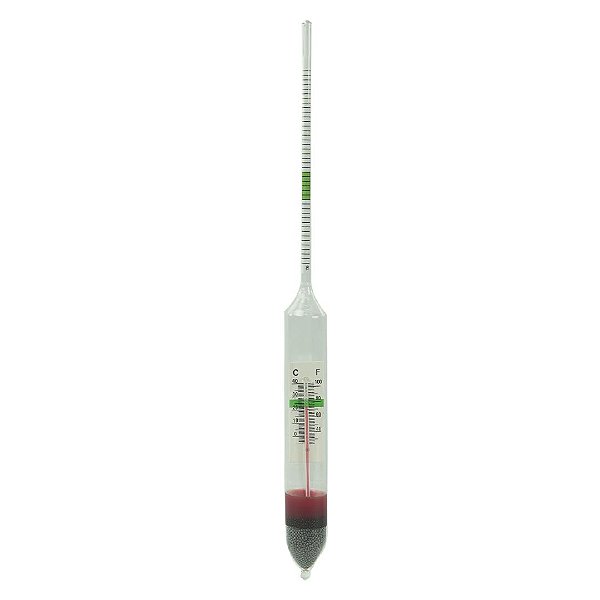 DENSIMETRO SOMA FLUTUANTE DE VIDRO COM TERMOMETRO