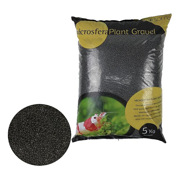 Substrato Soma Plant Gravel Premium Soil Black(2-4mm)-5kg