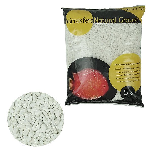 Substrato Soma Natural Gravel Pebble White(3-5mm)-5kg
