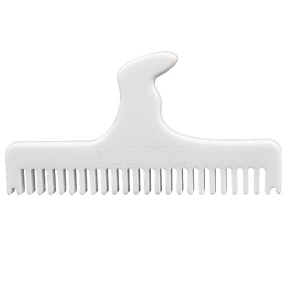 Pente Multifuncional Soma Acrilico P/substrato 20cm Branco