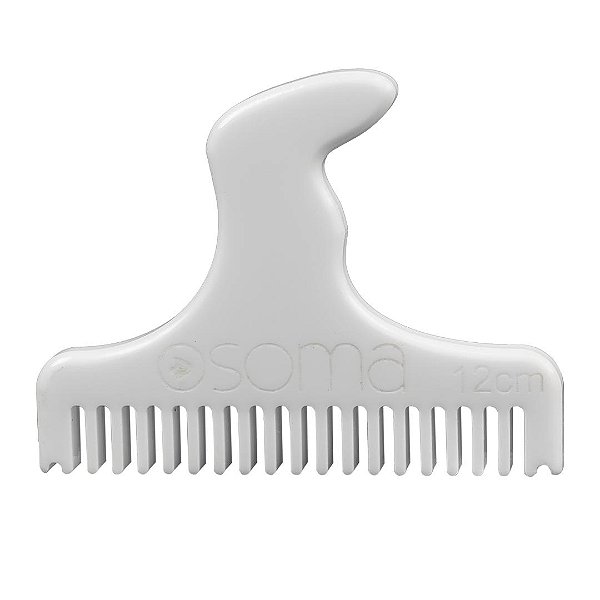 Pente Multifuncional Soma Acrilico P/substrato 12cm Branco