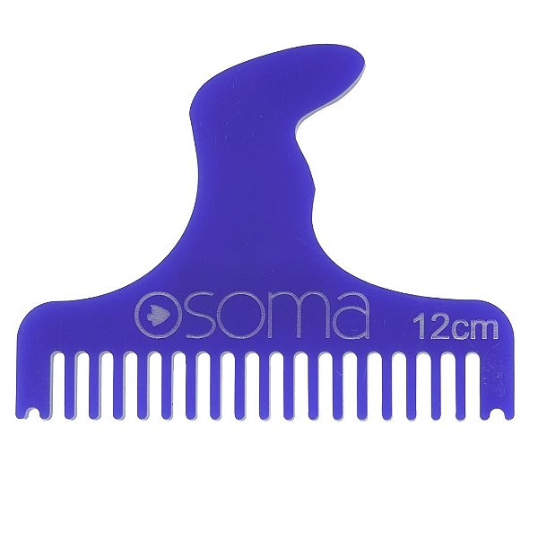 Pente Multifuncional Soma Acrilico P/substrato 12cm Azul