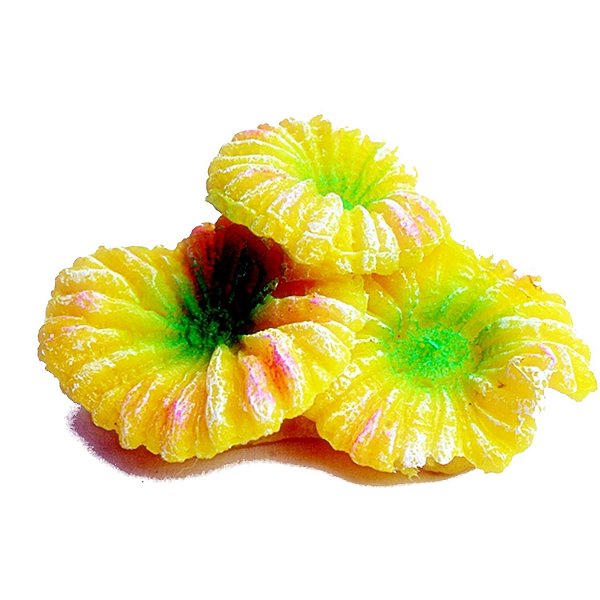 ENFEITE DE SILICONE SOMA CORAL PLATE AMARELO