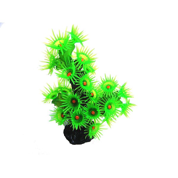 ENFEITE DE SILICONE SOMA CORAL SUN POLIPOS VERDES