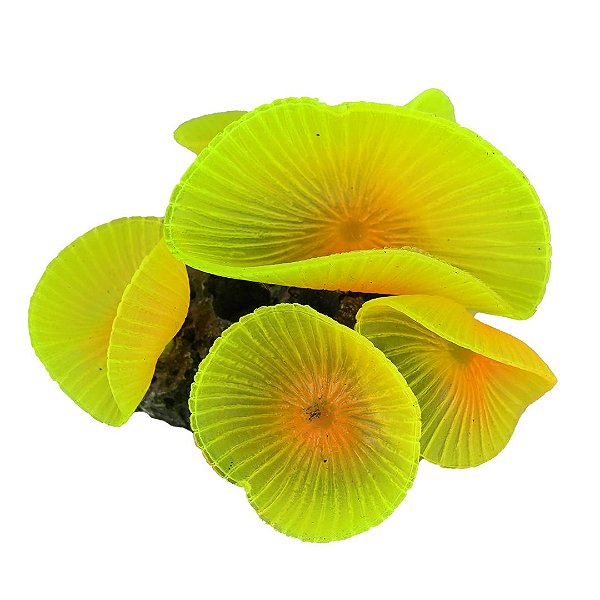 ENFEITE DE SILICONE SOMA CORAL MUSHROOM GIANT AMARELO