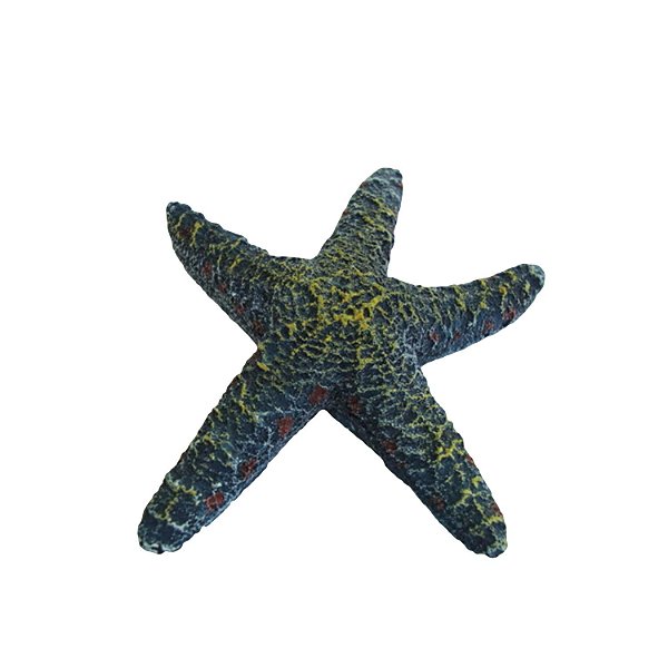 ENFEITE DE RESINA SOMA INVERTEBRADO ESTRELA DO MAR AZUL