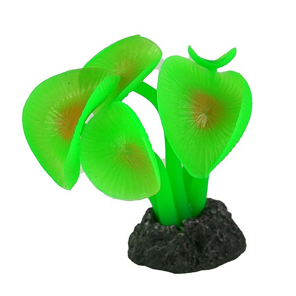 ENFEITE DE SILICONE SOMA CORAL MUSHROOM LONG STEM VERDE