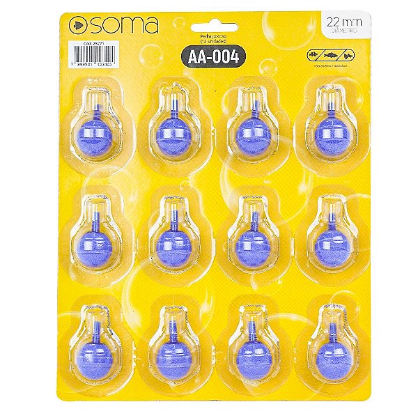 PEDRA POROSA SOMA REDONDA AA-004 (22X22MM) (12UN)