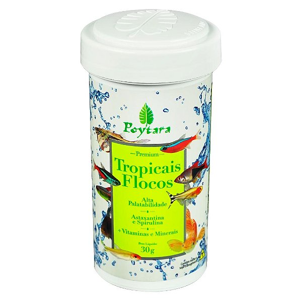 RACAO POYTARA TROPICAIS FLOCOS DIA-A-DIA30G
