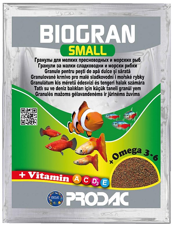 RACAO PRODAC TROPICAL GRANULES P (BIOGRAN SMALL)15G (SACHE)