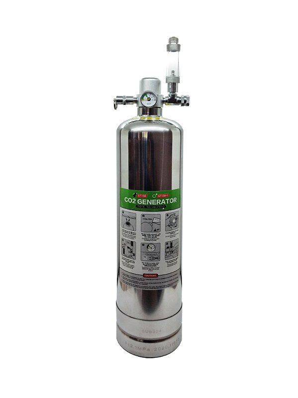 Cilindro P/co2 Soma C/regulador/manometro E Conta Bolhas
