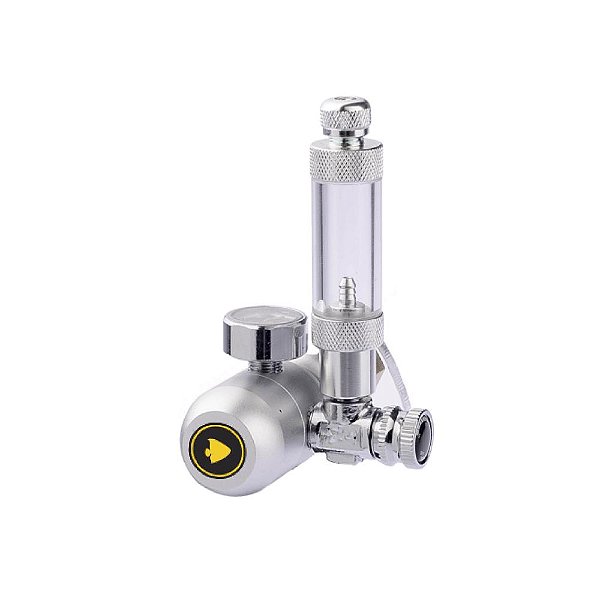 Regulador Co2 Com Manometro E Conta Bolhas Soma Prata
