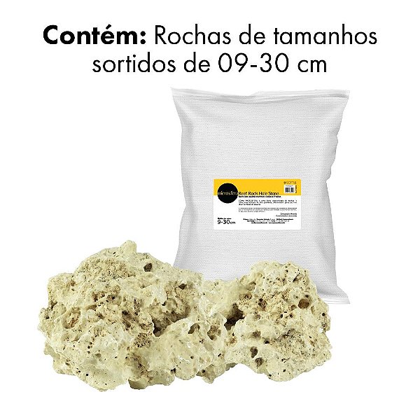 ROCHA MARINHA SOMA MICROSFERA REEF HOLE STONE 09-30CM (SACO)