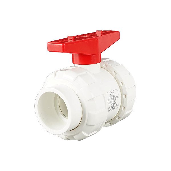 SANKING REG DE ESFERA C/UNIAO DUPLA SOLDAVEL 1" UPVC BRANCO 32MM