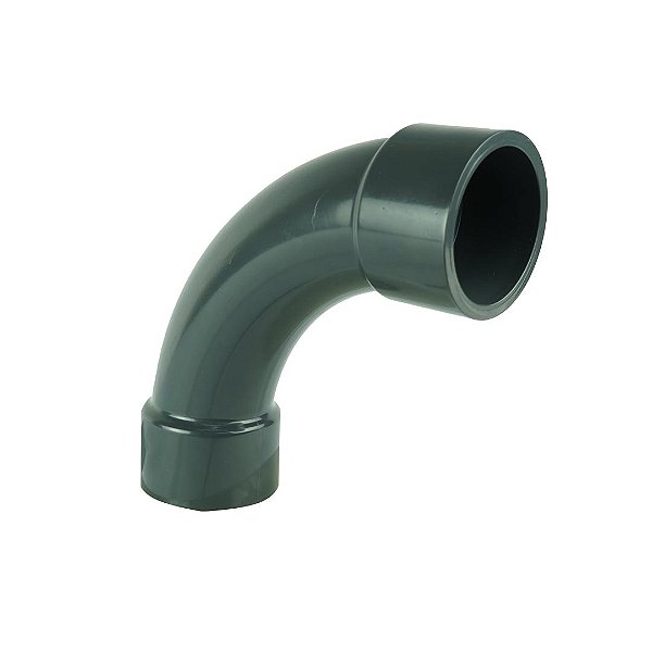 SANKING CURVA LONGA 90° SOLDAVEL 1-1/2" UPVC CINZA 50MM