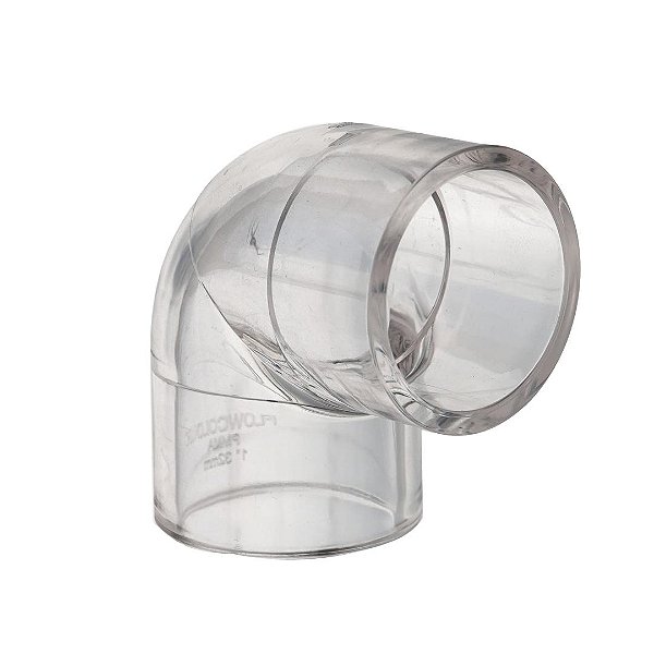 SANKING JOELHO COTOVELO 90° SOLDAVEL 3/4" PMMA TRANSPARENTE 25MM