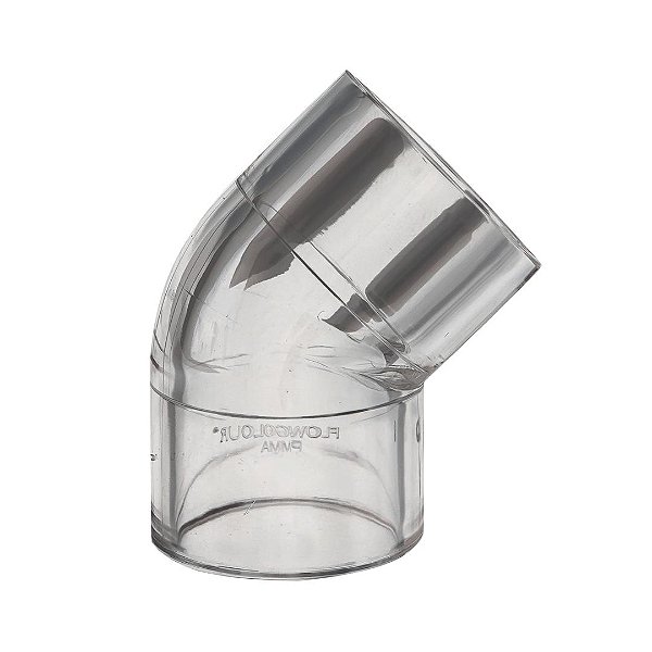 SANKING JOELHO COTOVELO 45° SOLDAVEL 1/2" PMMA TRANSPARENTE 20MM