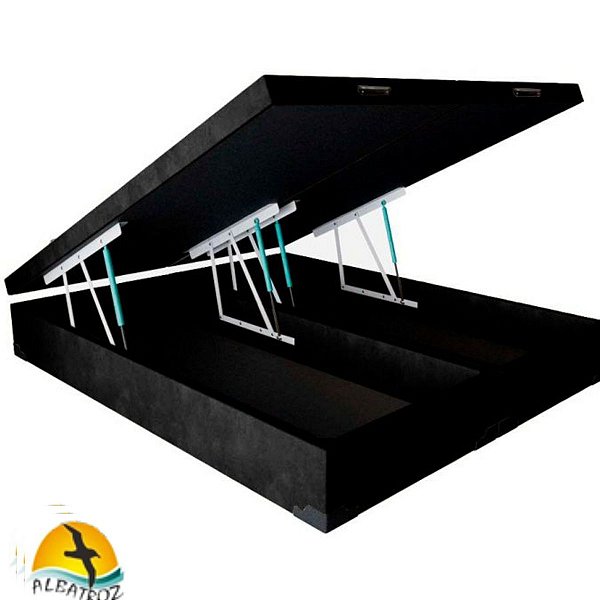 Cama Box Baú Queen Size 1.58 x 1.98 com 30cm de profundidade, Blindado em madeira.