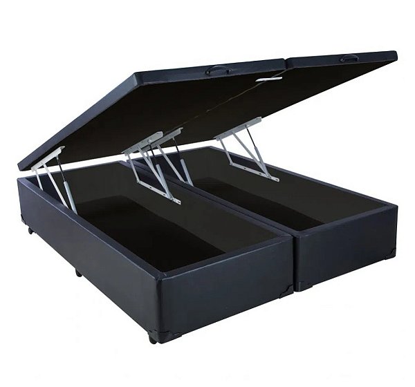 Cama Box Baú Casal BIPARTIDO 1.38 x 1.88 com 20cm de profundidade - Blindado/ Reforçado