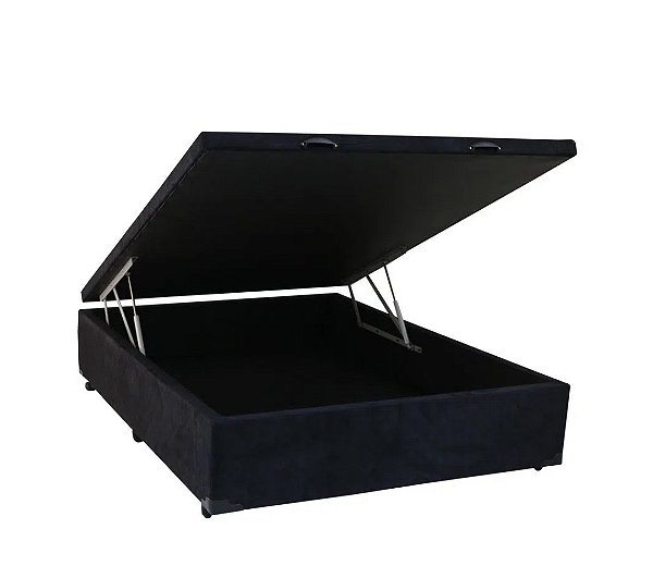 Cama Box Baú Viúva 1.28 x 1.88 com 20cm de profundidade, Blindado em madeira.