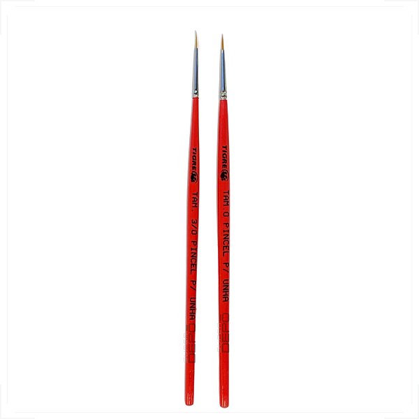 Kit  dois pinceis para Decoração de Unhas Tigre