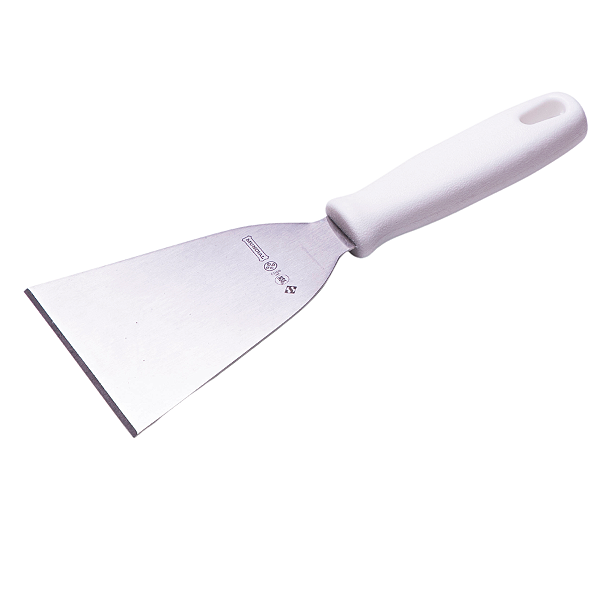 Espátula Reta 10cm Chapeiro Chapa Cozinha Lanche Aço Inox