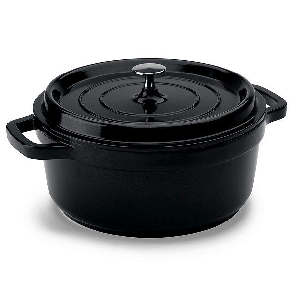 Panela Caçarola Redonda Antiaderente Hercules 4,3L Preta