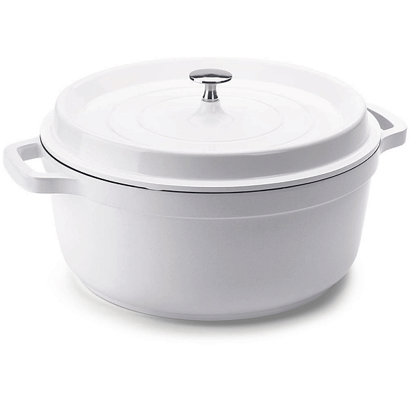 Panela Caçarola Redonda Antiaderente Hercules 2,4L Branca