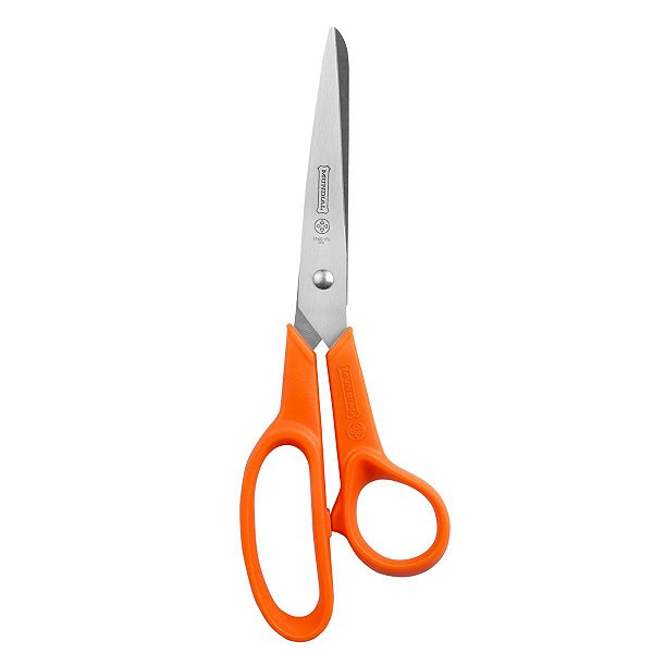 Tesoura Multiuso Fio Liso Laranja Pixel Mundial 21,6CM 3560-8.1/2
