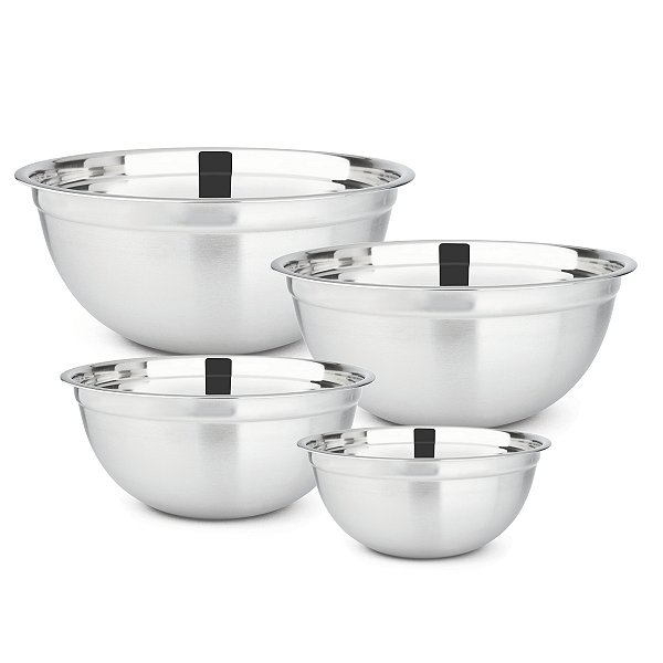 Kit 4 Bowls Tigelas Inox Hércules Culinaria Receita Mise En Place