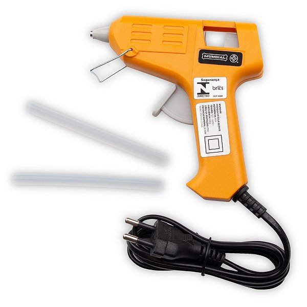 Pistola Cola Quente Laranja 7MM 10W Mundial 850