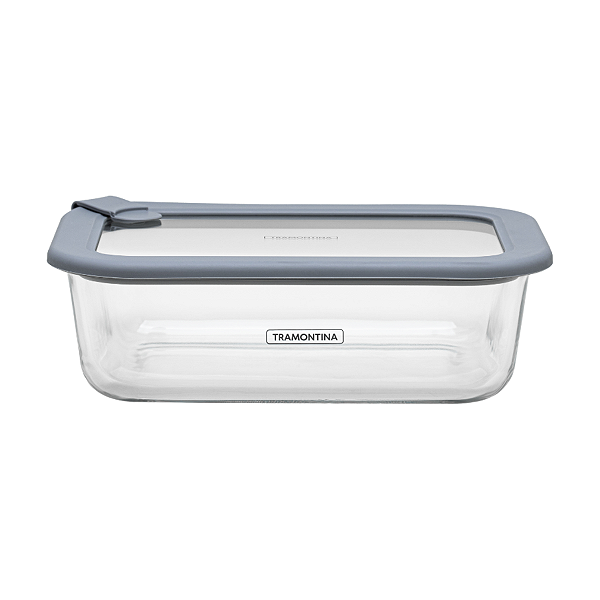 Pote de Vidro Tramontina Vittra Retangular com Tampa de Vidro Hermética de Silicone 1,52 L