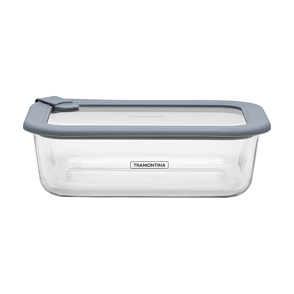 Pote de Vidro Tramontina Vittra Retangular com Tampa Hermética de Silicone 0,37 L