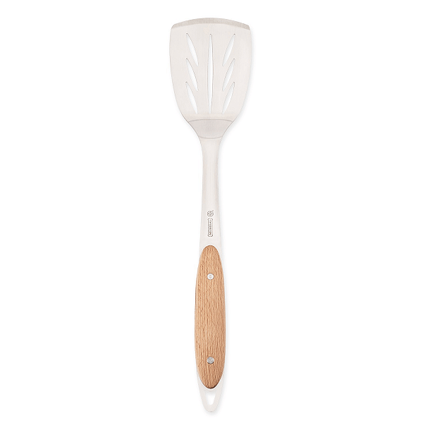 Espátula para Churrasco Aço Inoxidável e Madeira Barbecue 45cm Mundial BQ80-01 MARRON