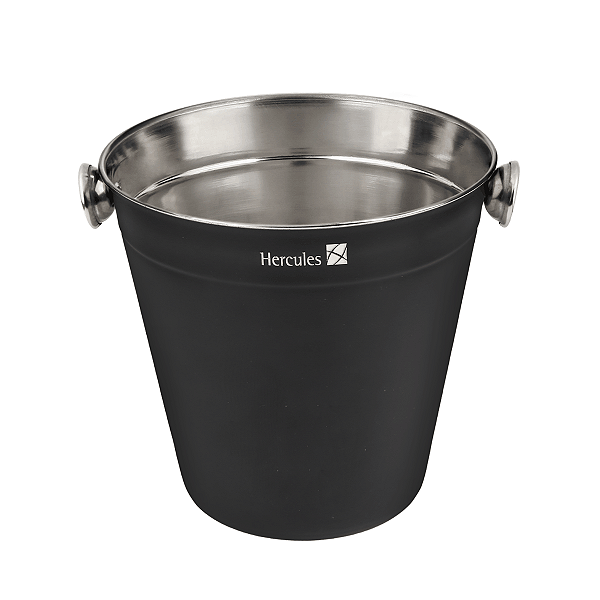 Balde para Gelo em Aço Inox Preto 1,4L Hercules UB27-02