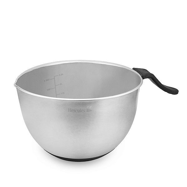 Bowl Medidor em Aço Inox com Alça em Silicone Hercules 20cm 2,5L BM23-20