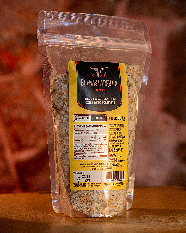 Sal de Parrilla com chimichurri 500g sachê