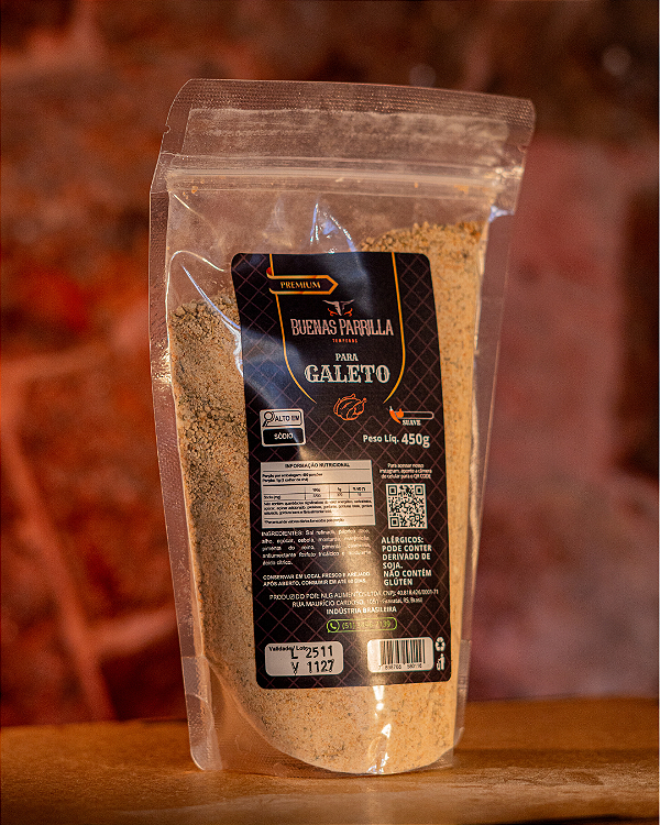 TEMPERO PARA GALETO SEM PIMENTA PREMIUM 450G