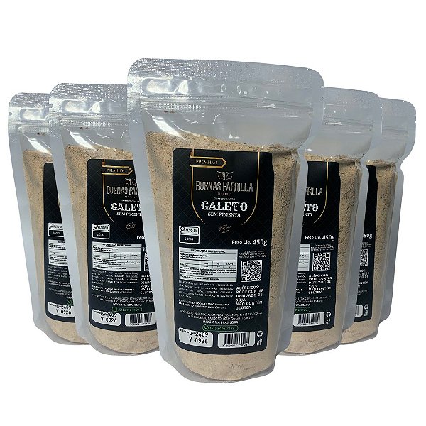 5 TEMPERO PARA GALETO SEM PIMENTA PREMIUM 450G