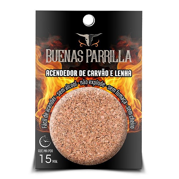 KIT 12 ACENDEDORES DE CARVÃO E LENHA BUENAS PARRILLA