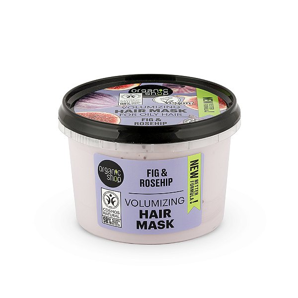 Máscara Capilar para Cabelo Misto ou Oleoso - Óleo de Rosa Mosqueta e Figo Organic Shop (250 ml)